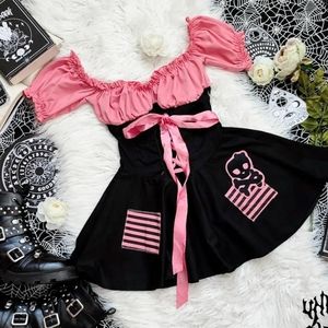 Milkmaid/ Pirate Faux Corset Dress